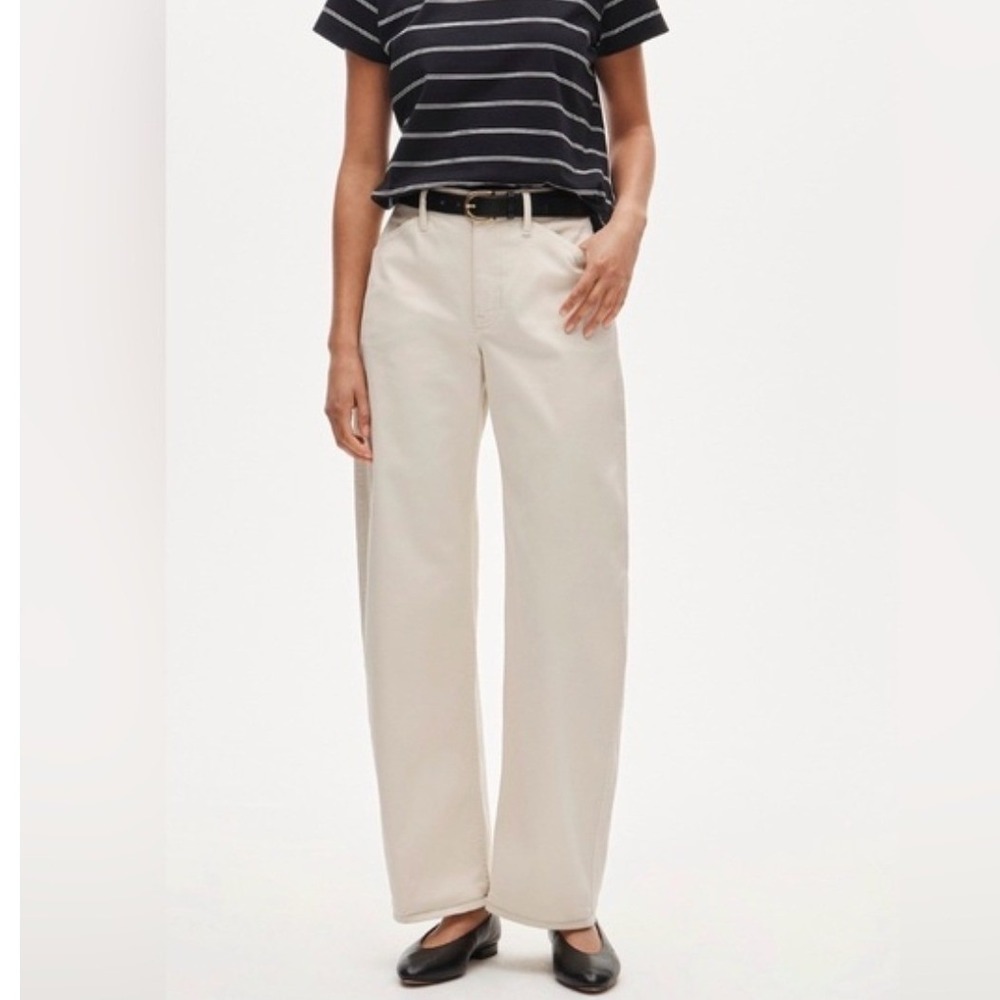 J.Crew Zoe Barrel Chino Pants Natural Cream Ivory Tapered Soft Neutral 26
